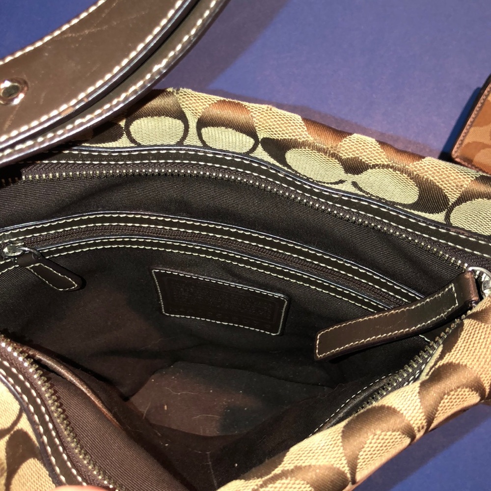 Coach Brown/Tan Satchel Bag With Matching Wallet - image 2